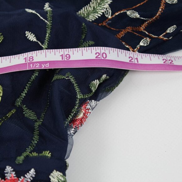 Bloomchic Embroidered Mesh Crochet Gathered Blouse - 14/16 1X - NWT - Picture 12 of 13